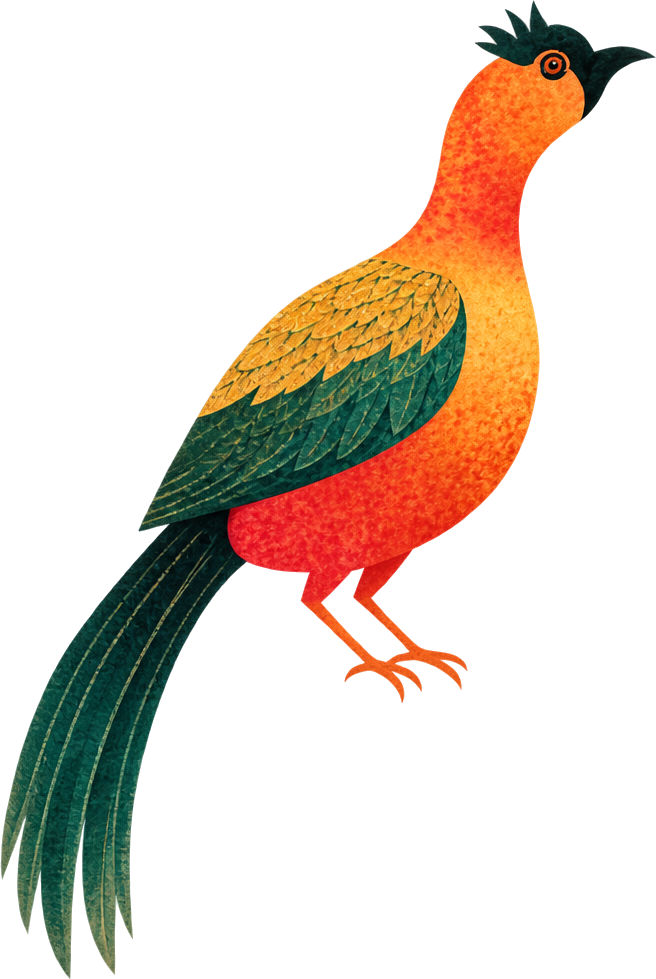 Illustrated bird