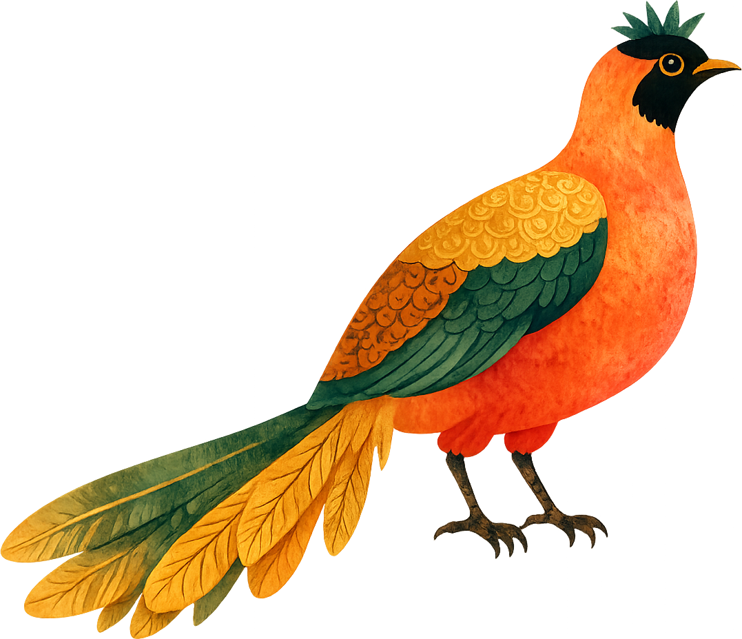 Illustrated bird